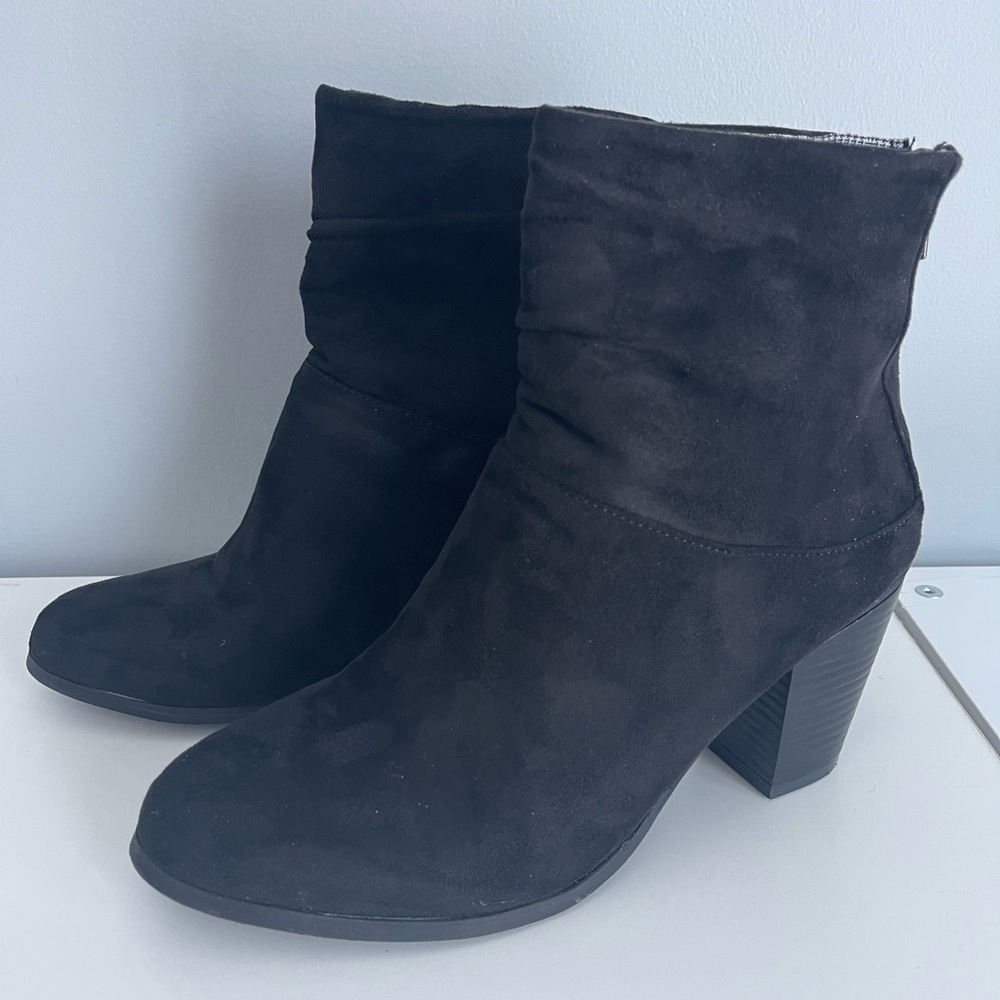 Black Suede Booties
